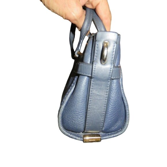 Coach Swagger 20 Navy Pebble Leather Satchel Crossbody Handbag Satchel 6.5 X 8 - Picture 4 of 14